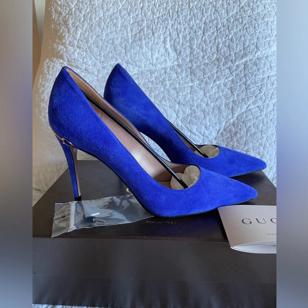 GUCCI Suede Pumps Size 38 - Picture 3 of 17